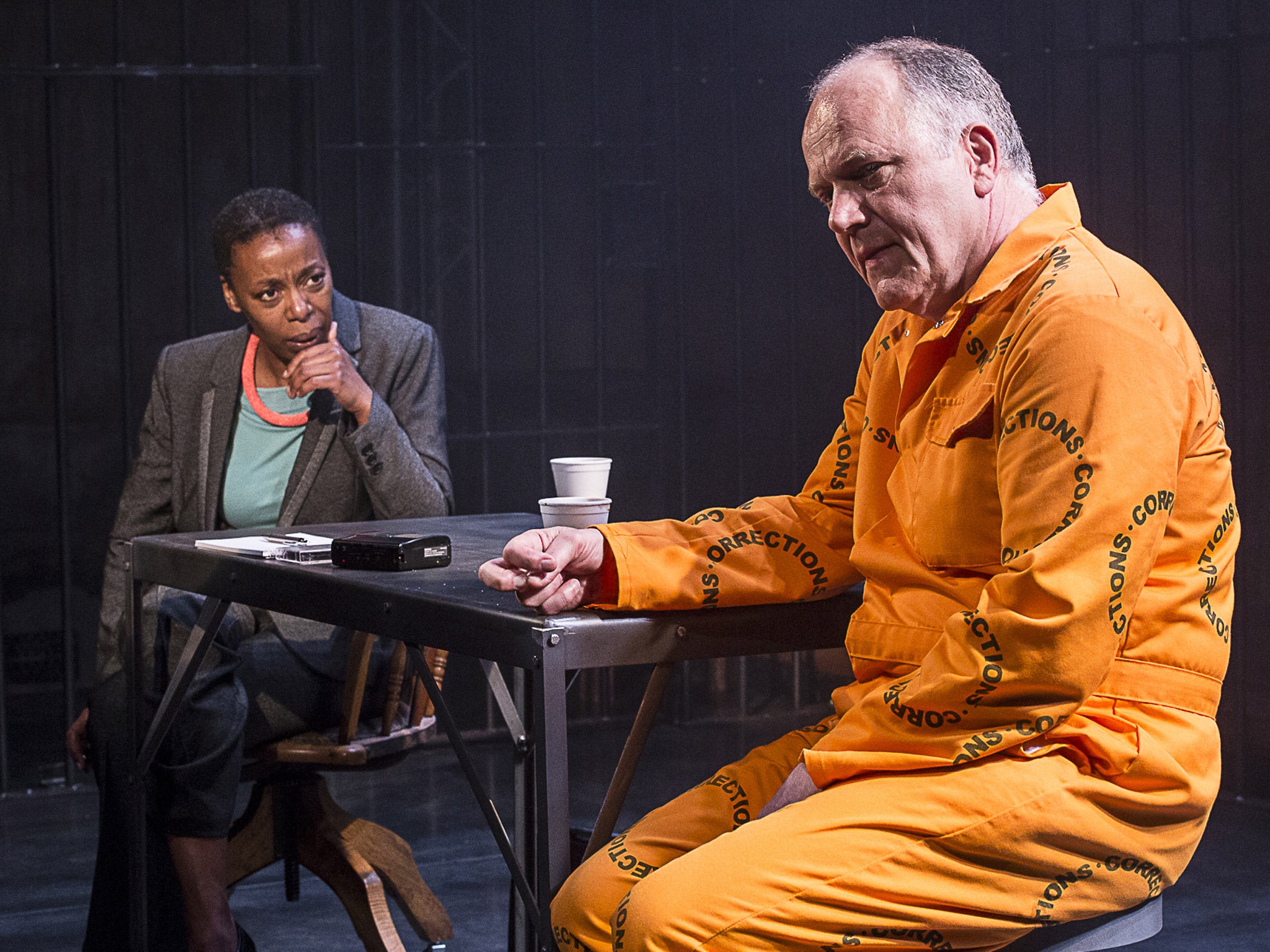 Prison life: Noma Dumezweni and Matthew Marsh in ‘A Human Being Died That Night’