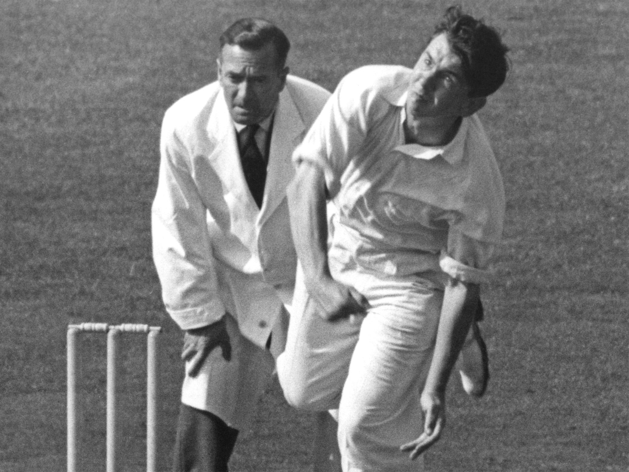 Cricketing great: Allen in action in 1961