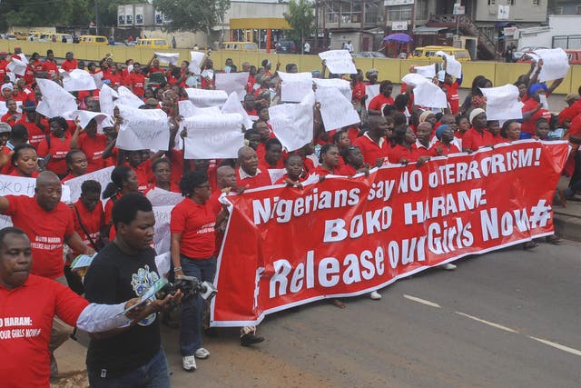 Nigerians in Lagos protest over the abducted Chibok School girls
