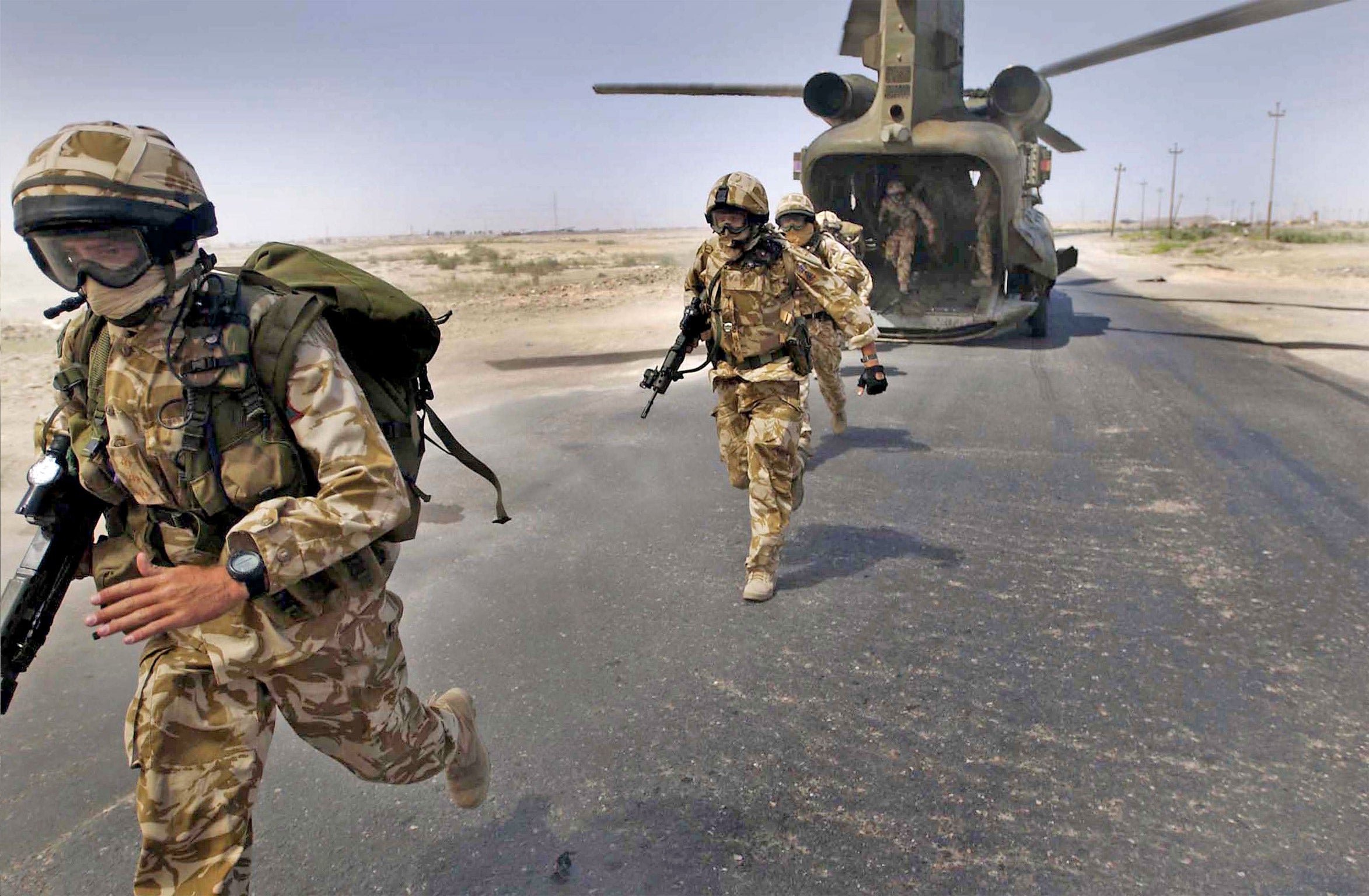 The Royal Welsh Fusiliers near Basra, southern Iraq, in 2004. 179 UK servicemen and women died in the Iraq war