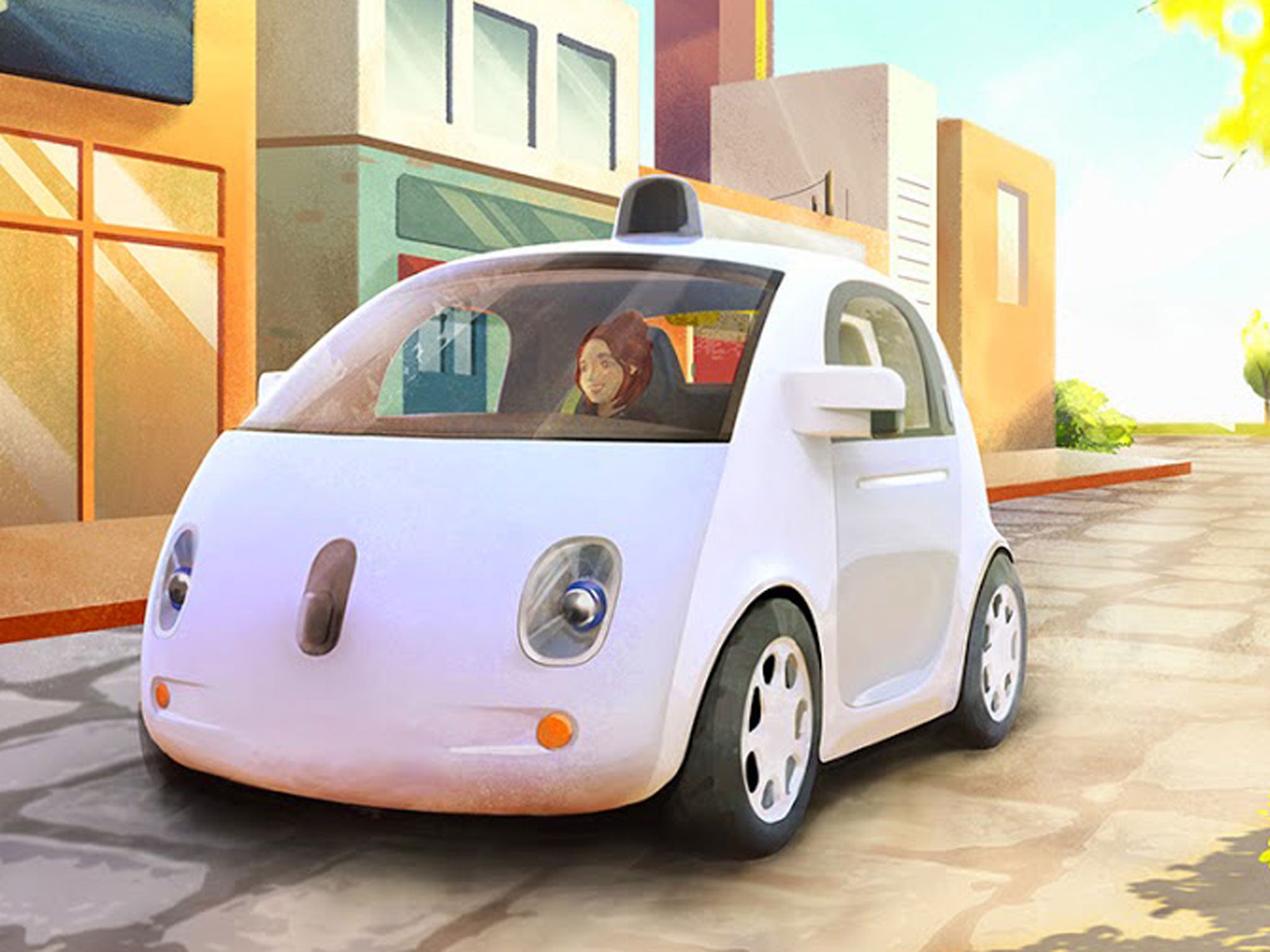 An artist's impression of the Google car