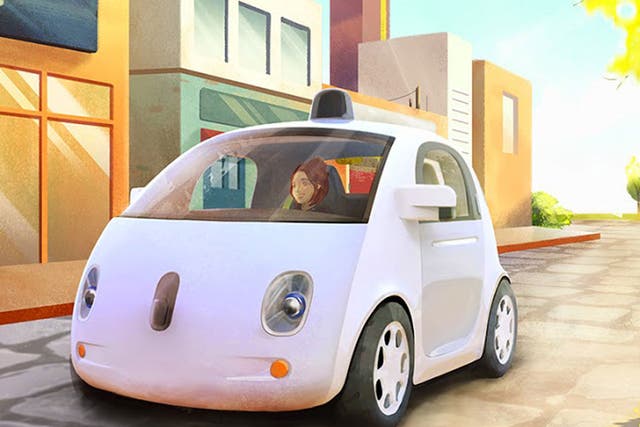 An artist's impression of the Google car 