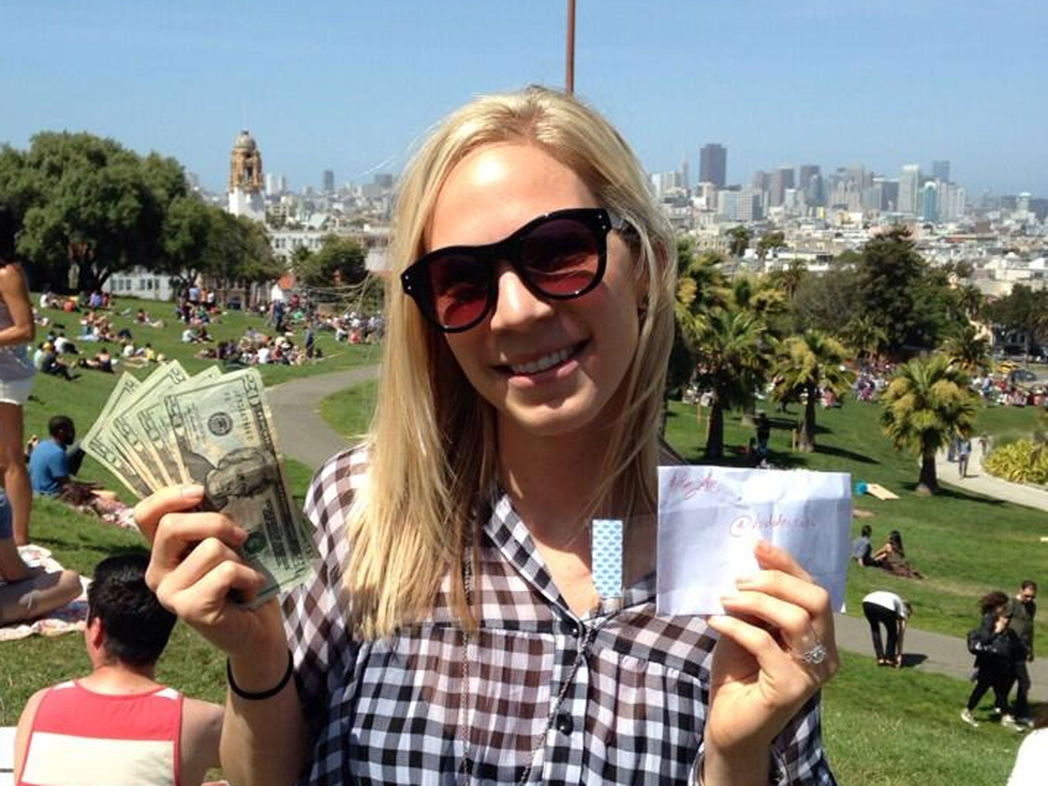 One lucky winner posted this image to Twitter saying @HiddenCash had 'made our day'