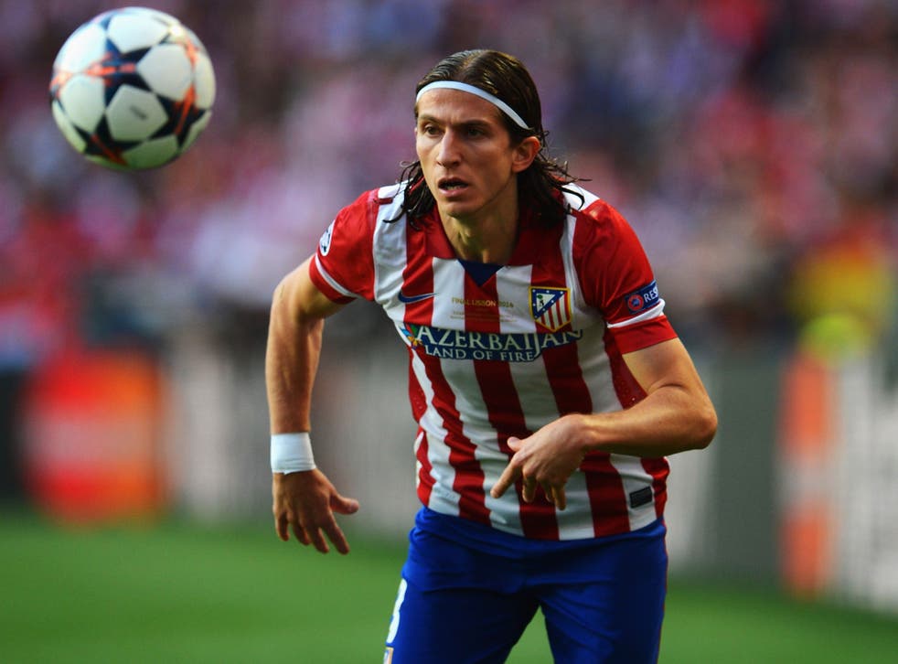 Filipe Luis in action for Atletico Madrid during last weekend's Champions League final defeat by Real Madrid in Lisbon