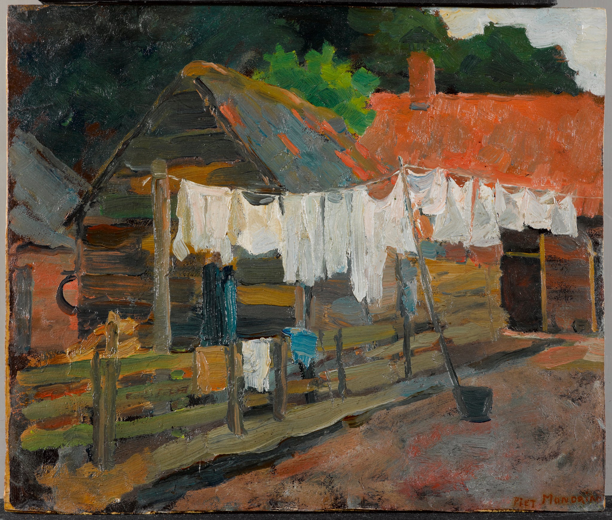 Piet Mondrian (1872-1944), Farmhouse with Wash on the Line, circa 1897