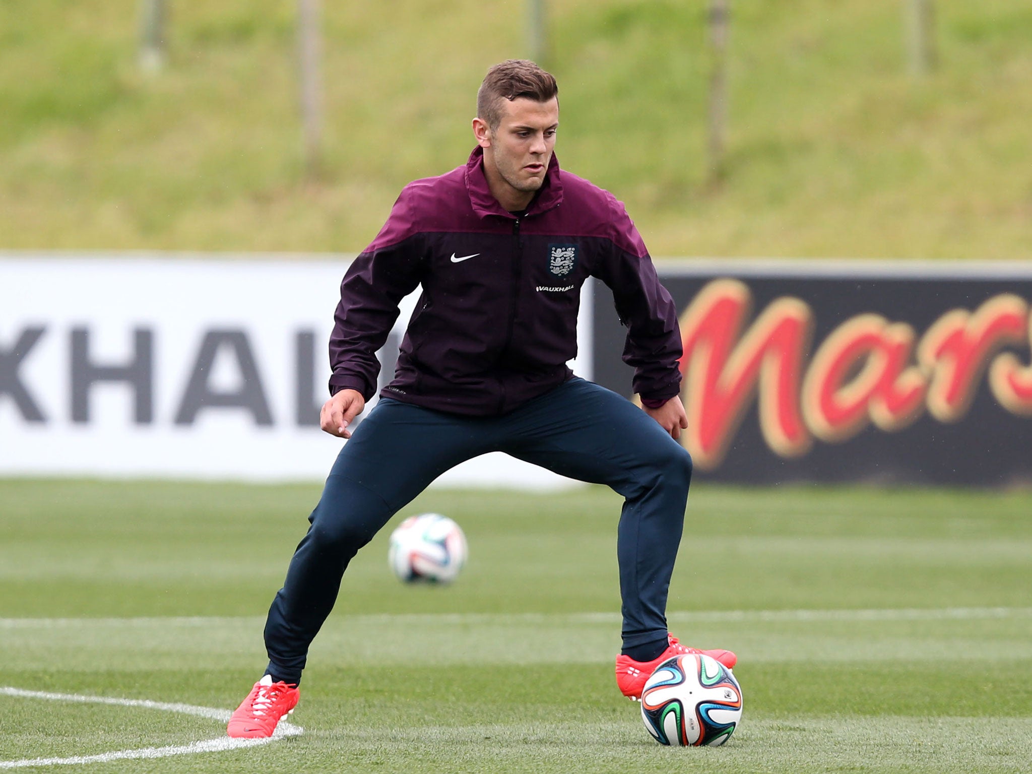 Jack Wilshere trains with England at St George's Park today