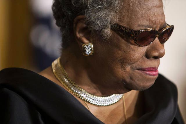 US writer Maya Angelou pictured in 2011, in the East Room of the White House during a ceremony honoring her and 14 other Medal of Freedom recipients in Washington DC, USA. Maya Angelou died on 28 May 2014 in her North Carolina home, announced her agent He