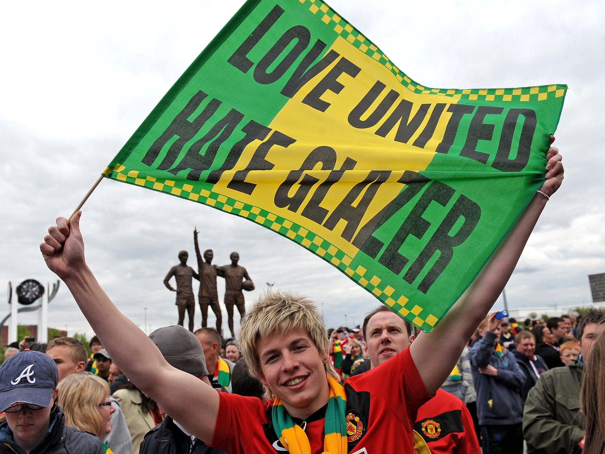 Manchester United fans protest against the Glazer ownership in 2010 (Getty)