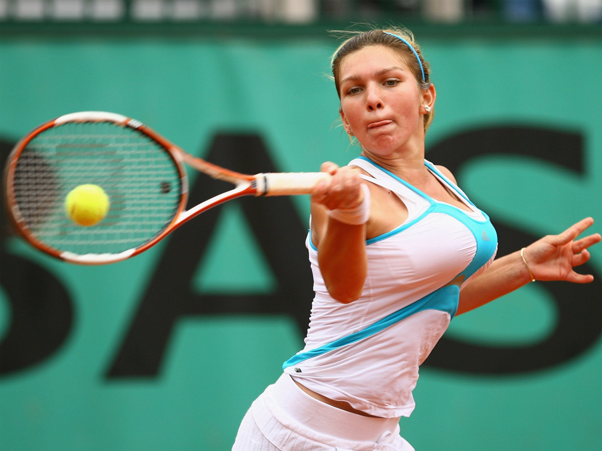 Halep in 2008 before she underwent breast reduction surgery (Getty)