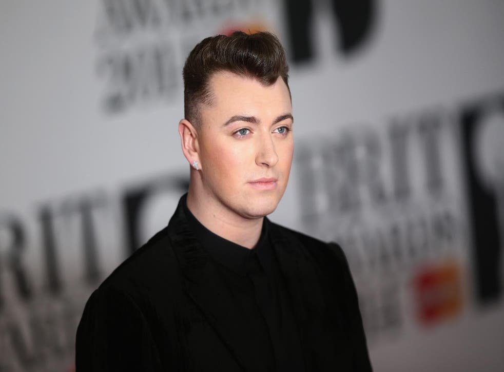 Singer Sam Smith arrives at the Brit Awards 2014