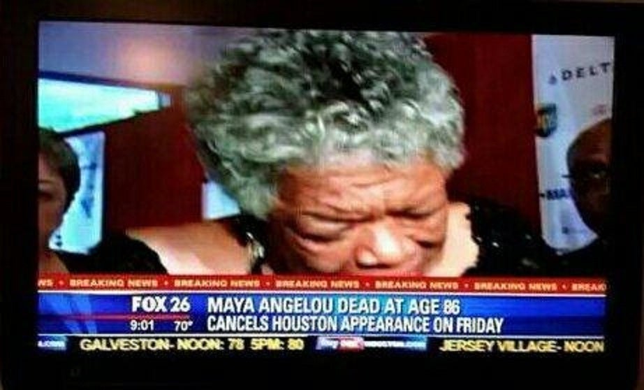 Maya Angelou died at the age of 86 yesterday