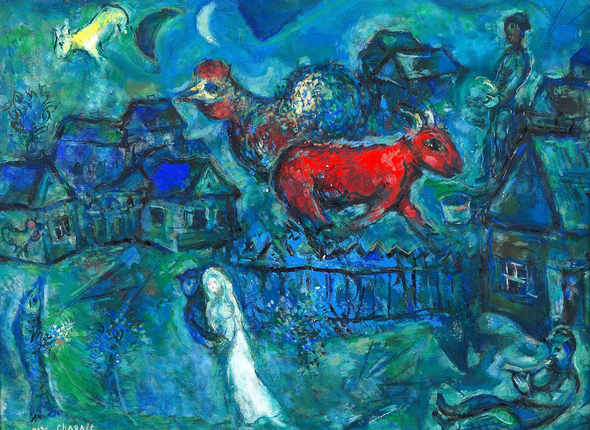 Marc Chagall, 'Maries au village'