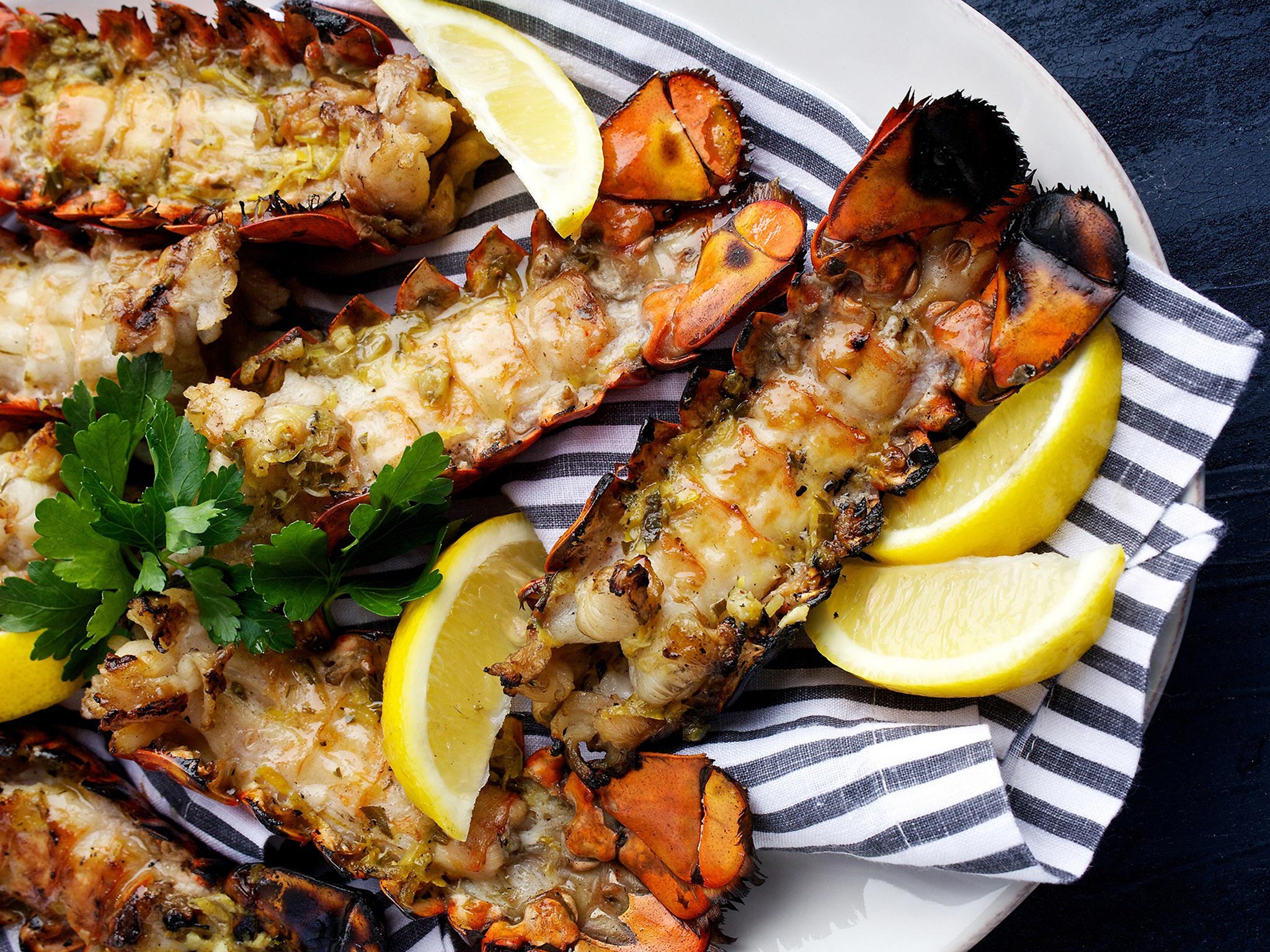 Full of flavour: Grilled lobster tails