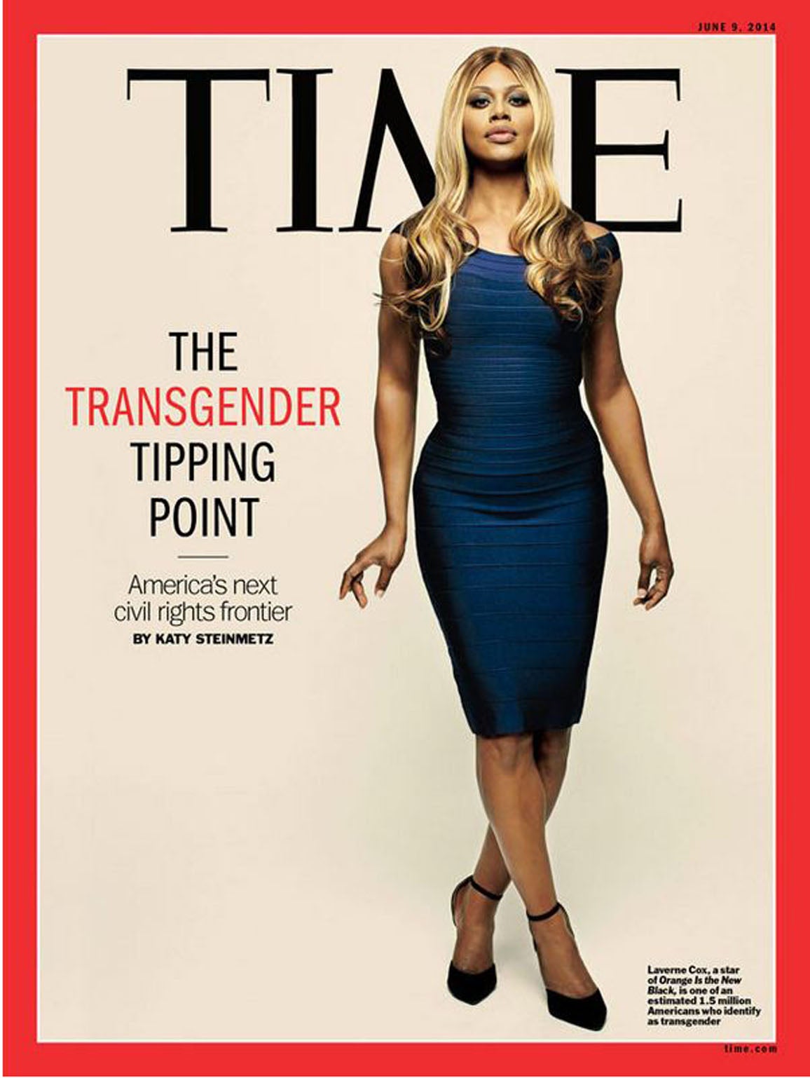 Laverne Cox appeared on the front cover of Time magazine in 2014