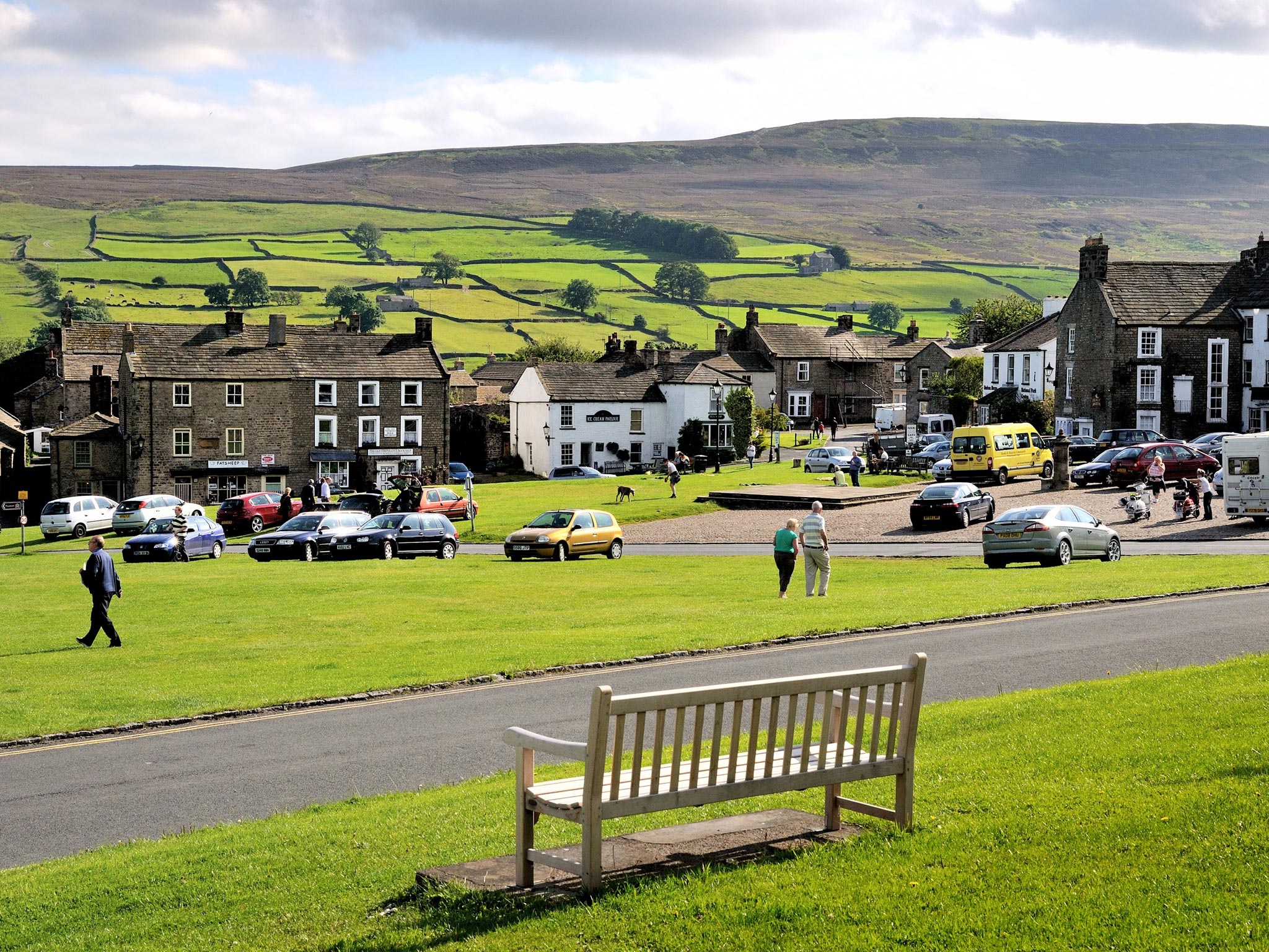 The village green at Reeth near Swaledale in Yorkshire typifies a way of life that is under threat