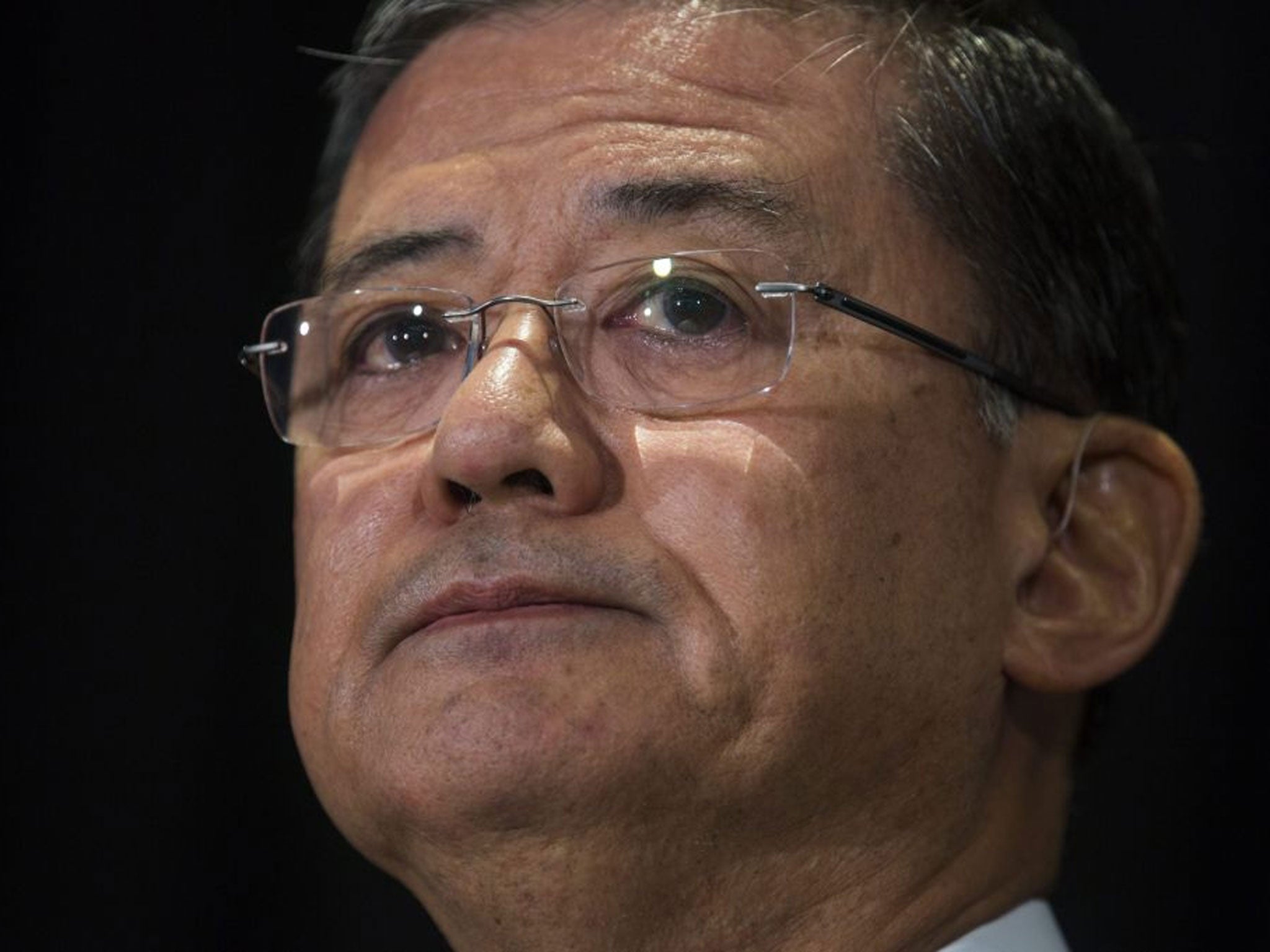 Embattled Veterans Affairs Secretary General Eric Shinseki speaks at the annual conference of the National Coalition for Homeless Veterans in the Grand Hyatt in Washington, DC, USA, 30 May 2014. Shinseki used the opportunity to address the veteran's healt