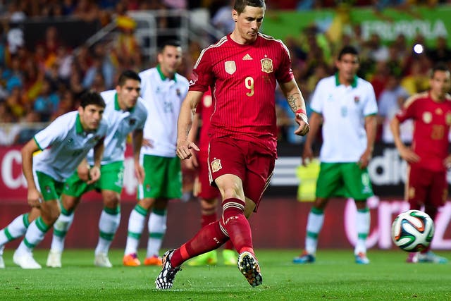 Fernando Torres pictured in action for Spain