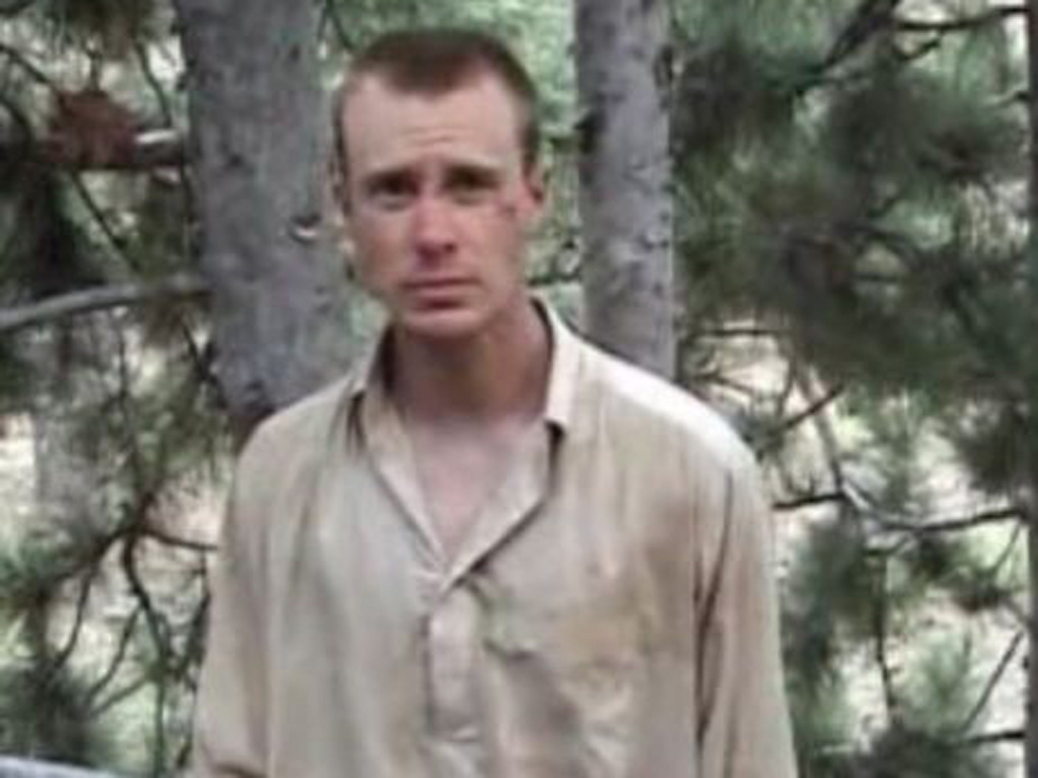 Sergeant Bowe Bergdahl pictured in a Taliban video in 2010