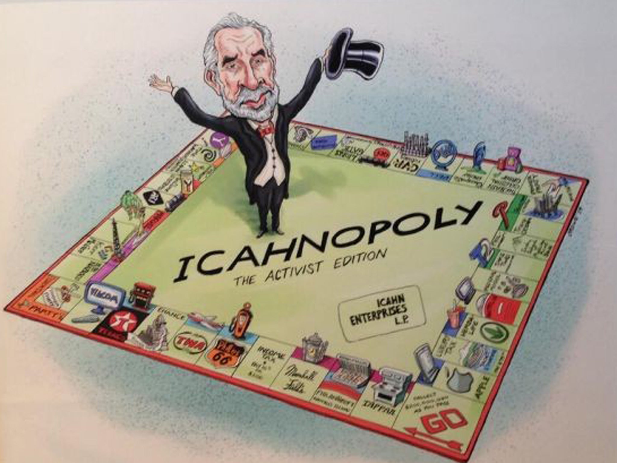 His specially created Monopoly board, ‘the great gift from my daughter’