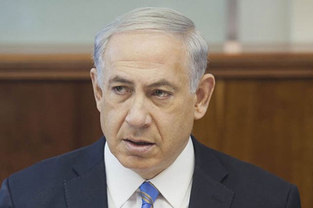 Israel's Prime Minister Benjamin Netanyahu chairs the weekly cabinet meeting on June 1, 2014 in Jerusalem. Israel has denied three future Palestinian ministers from the Gaza Strip entry to the West Bank 