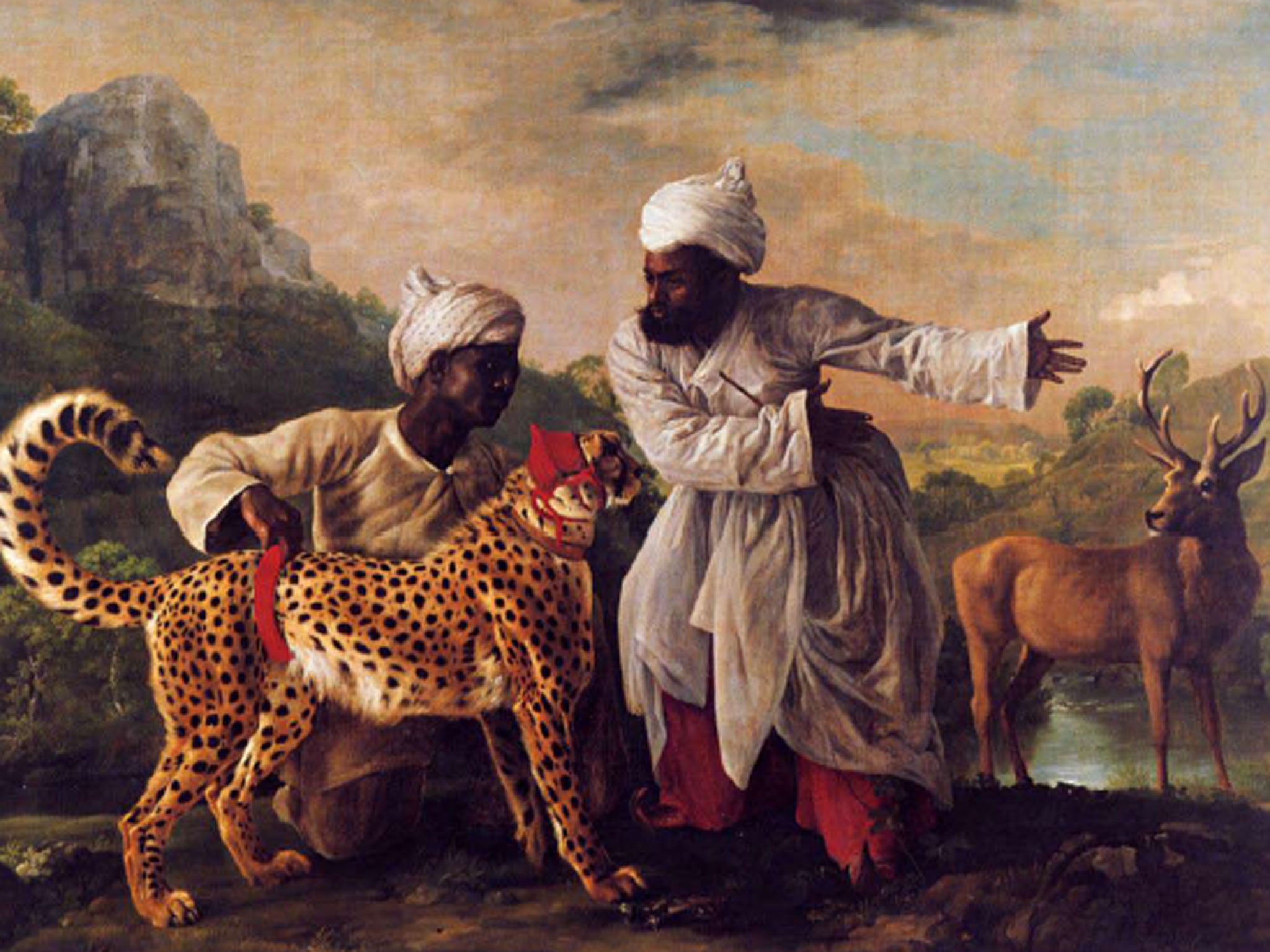 George Stubbs’s ‘Cheetah and Stag with Two Indians’, painted in 1765, is being used to test the service