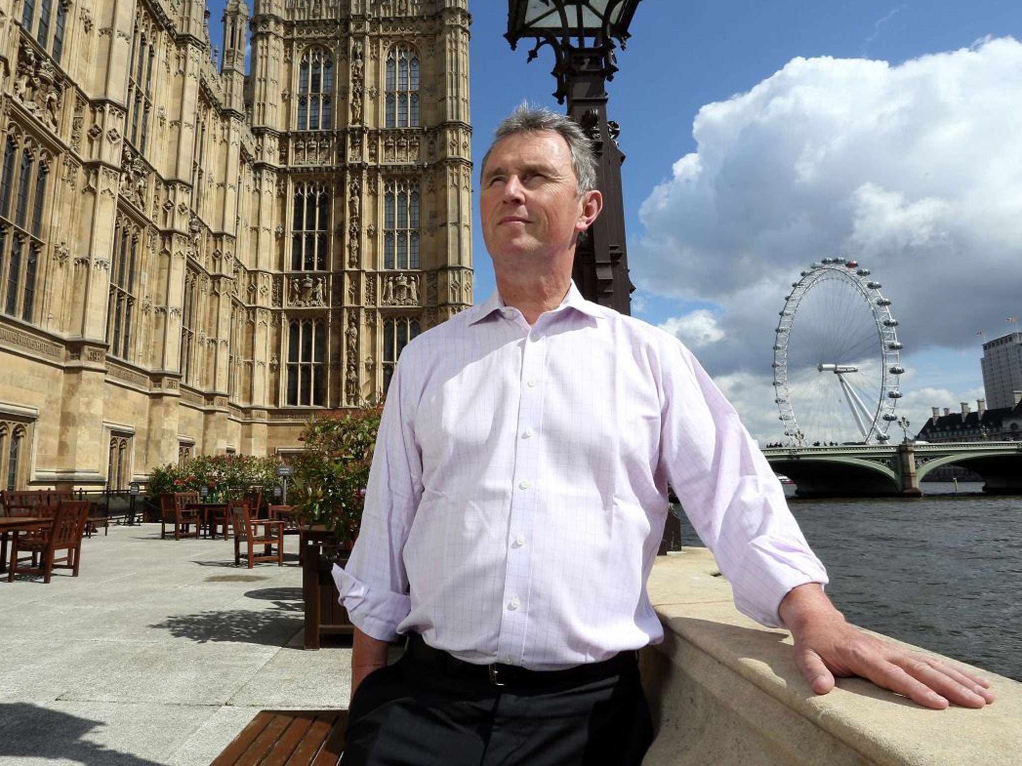 Nigel Evans, the Conservative MP for Ribble Valley and former Deputy Speaker, at the Houses of Parliament; he describes his arrest and trial as ‘traumatic’