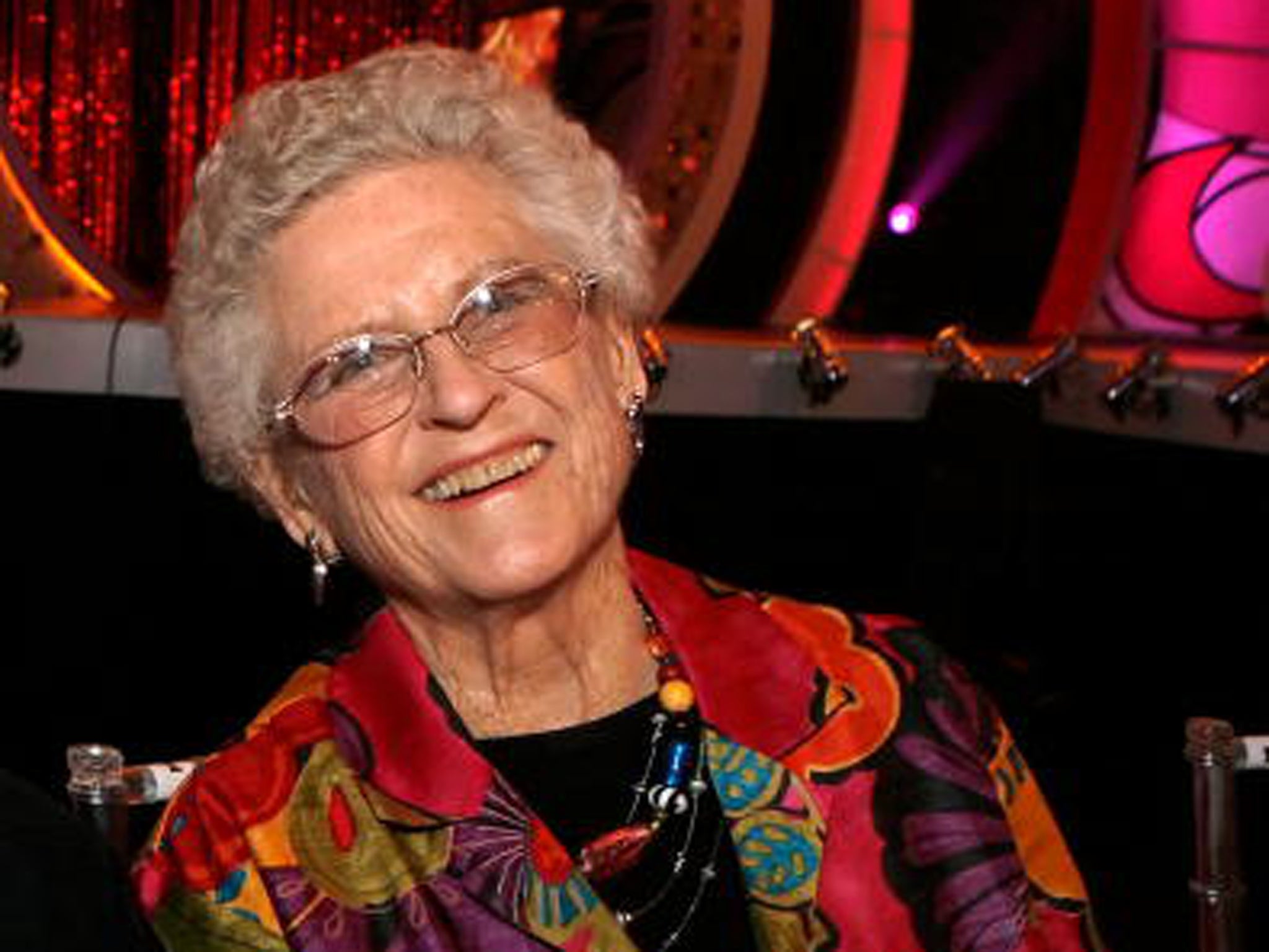 Actress Ann B. Davis poses for photos in the audience of the 5th Annual TV Land Awards held at Barker Hangar on April 14, 2007 in Santa Monica, California.