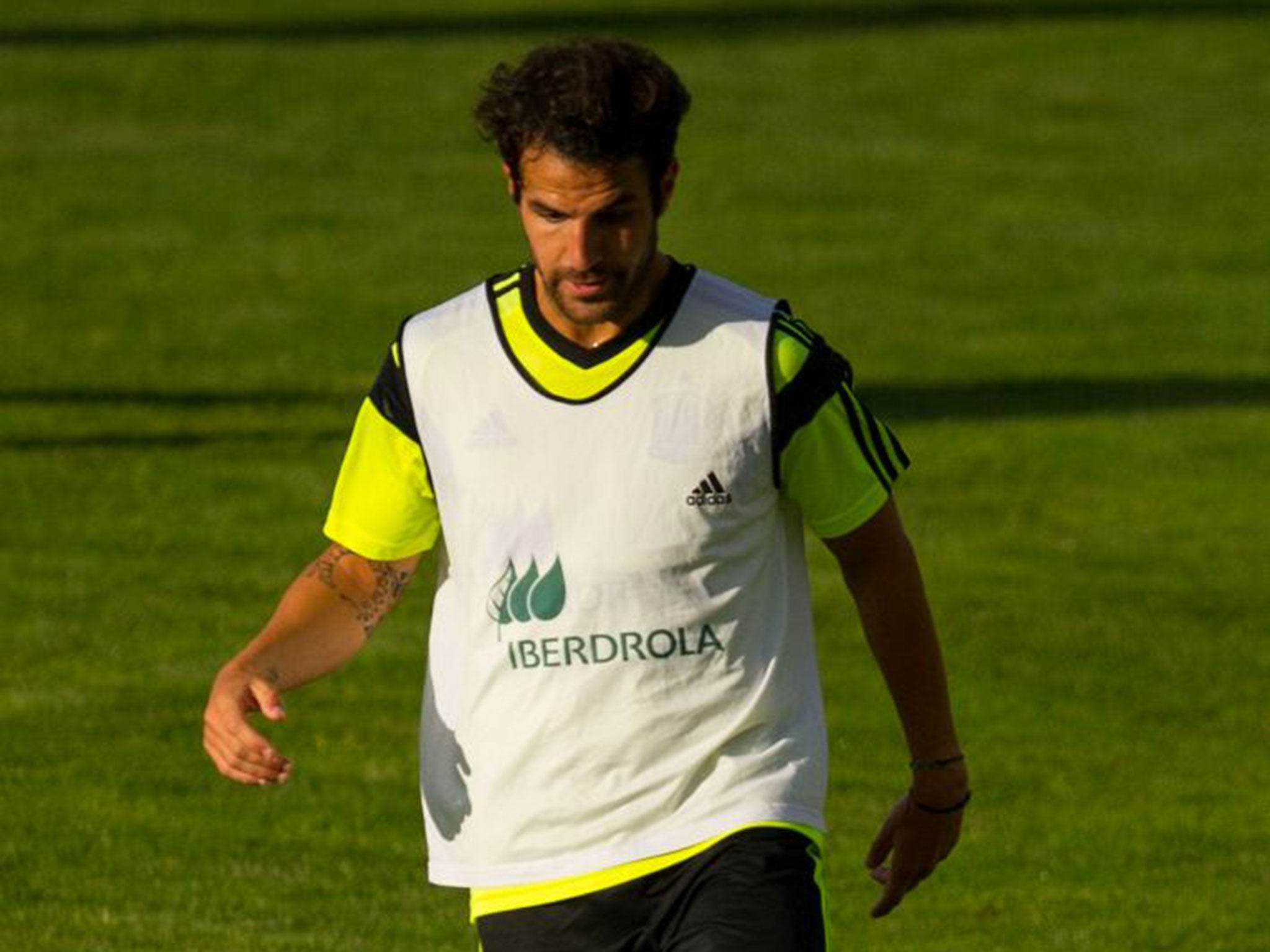 Cesc Fabregas, preparing for the World Cup with Spain, is out of favour at Barça
