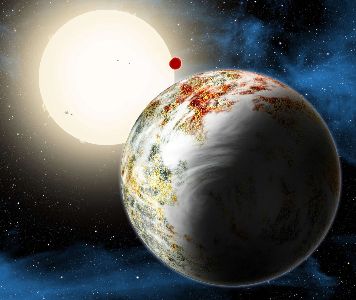 An artist's impression of the newly-discovered planet