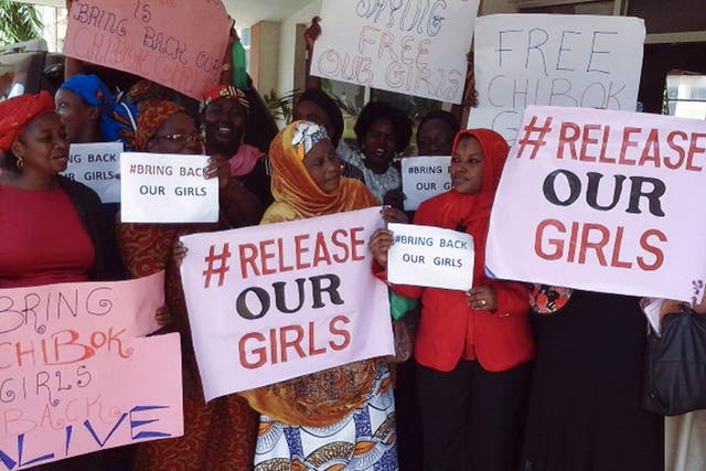 Nigerian staff of Kaduna Polytechnic protest over the abducted Chibok school girls