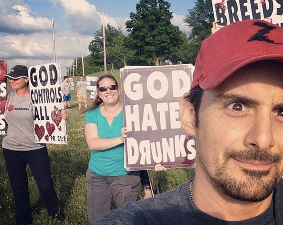 Perhaps the first 'Westboro Baptist Church selfie'