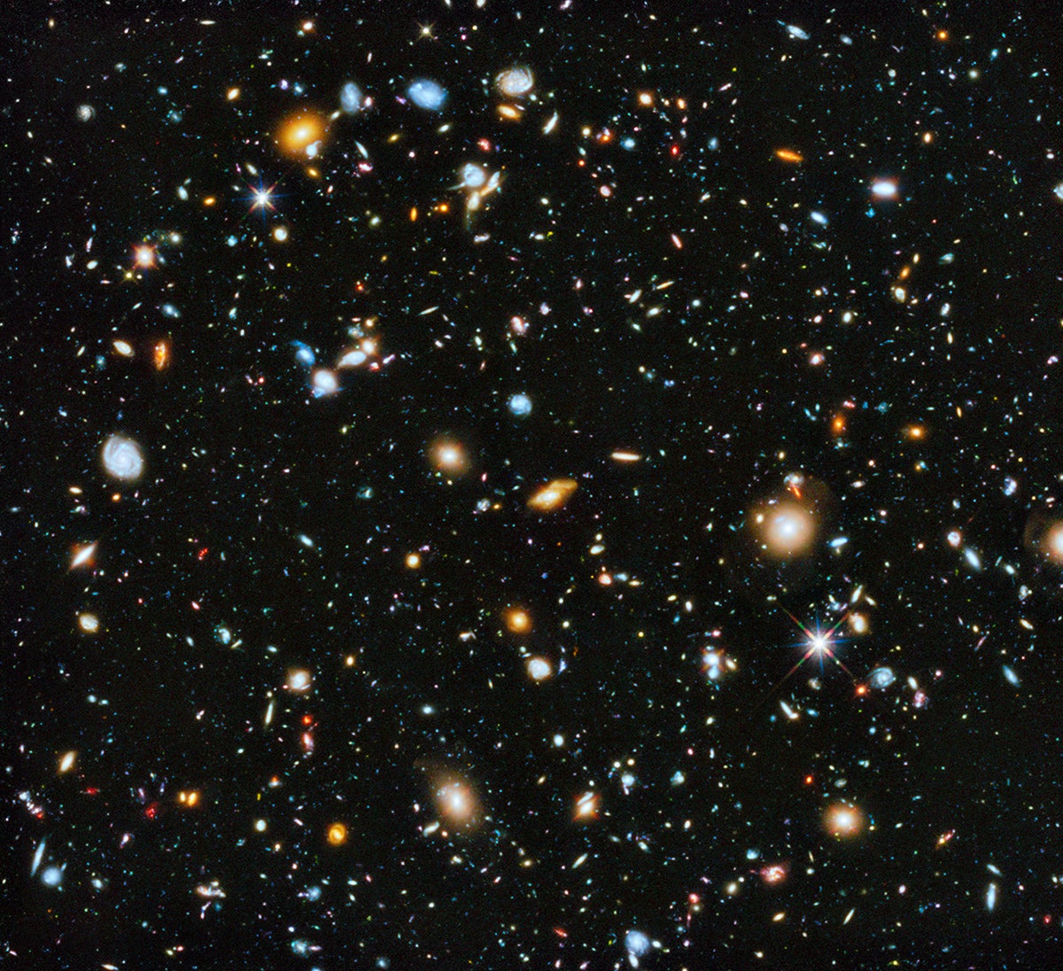 The new image of our Universe from the Hubble Ultra Deep Field survey.