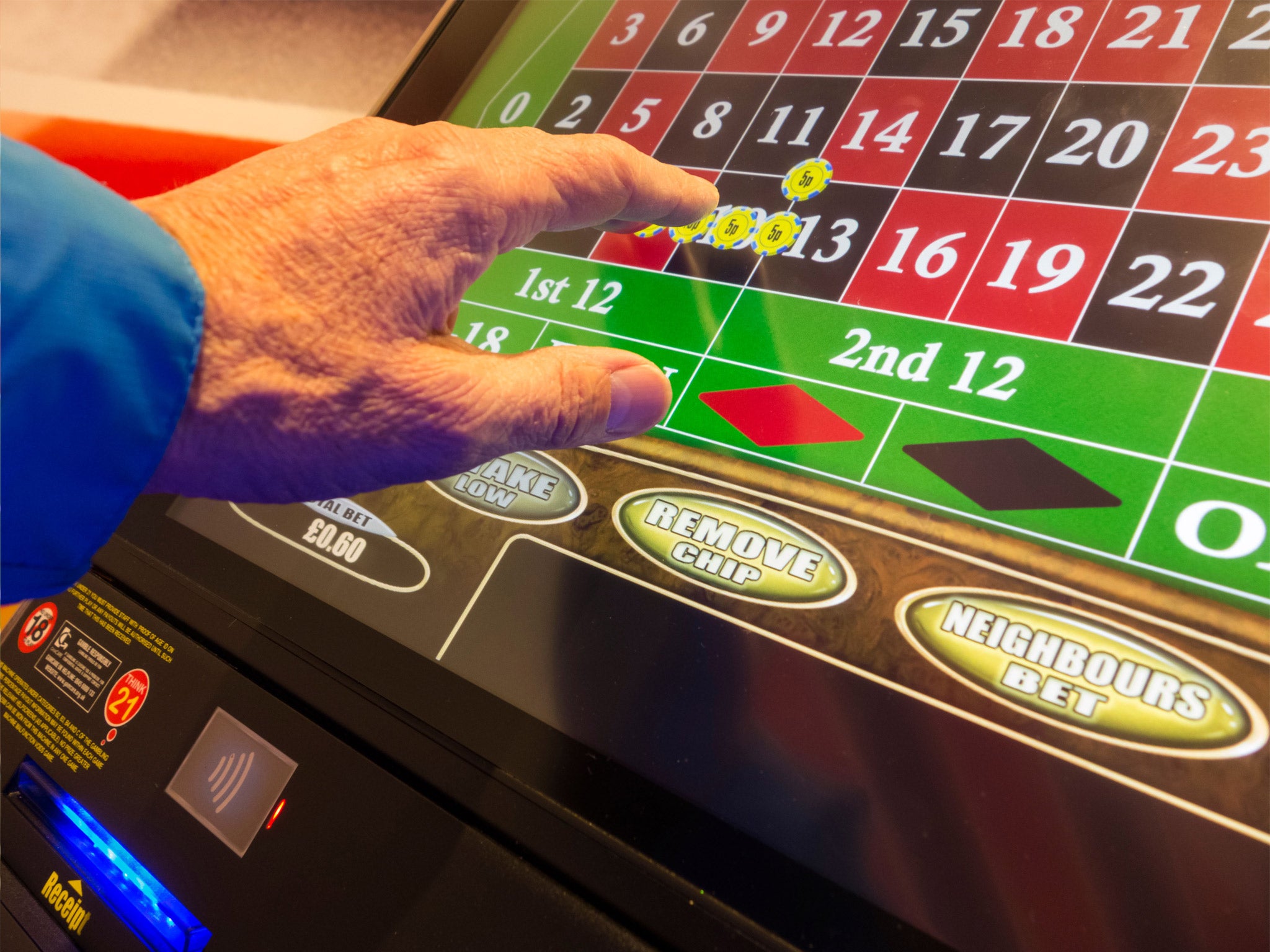 All or nothing: in 2012, the British public pumped £1.55bn into FOBT machines, of which there are now more than 33,000 in the UK