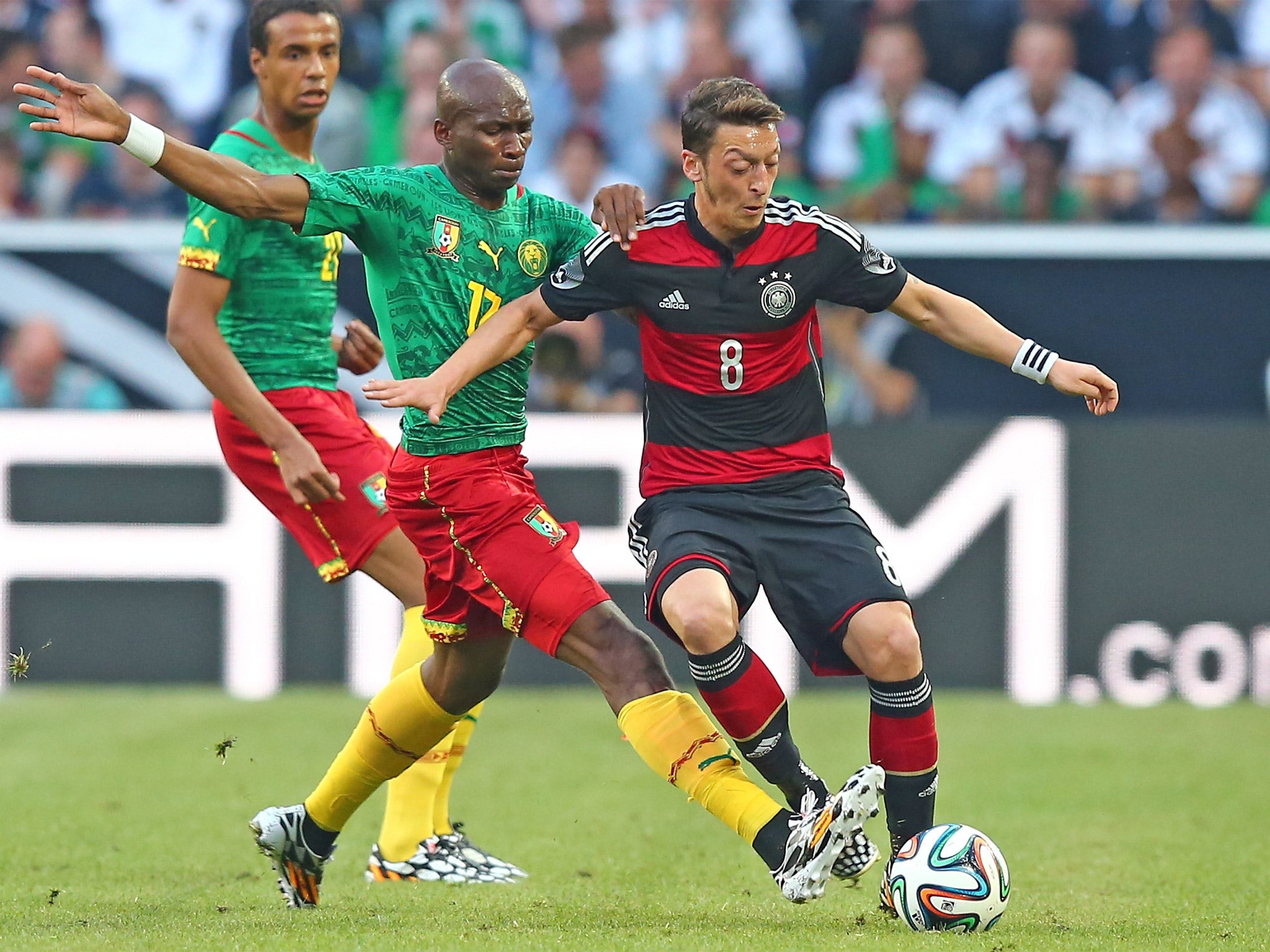 Mesut Özil was booed off by supporters against Cameroon