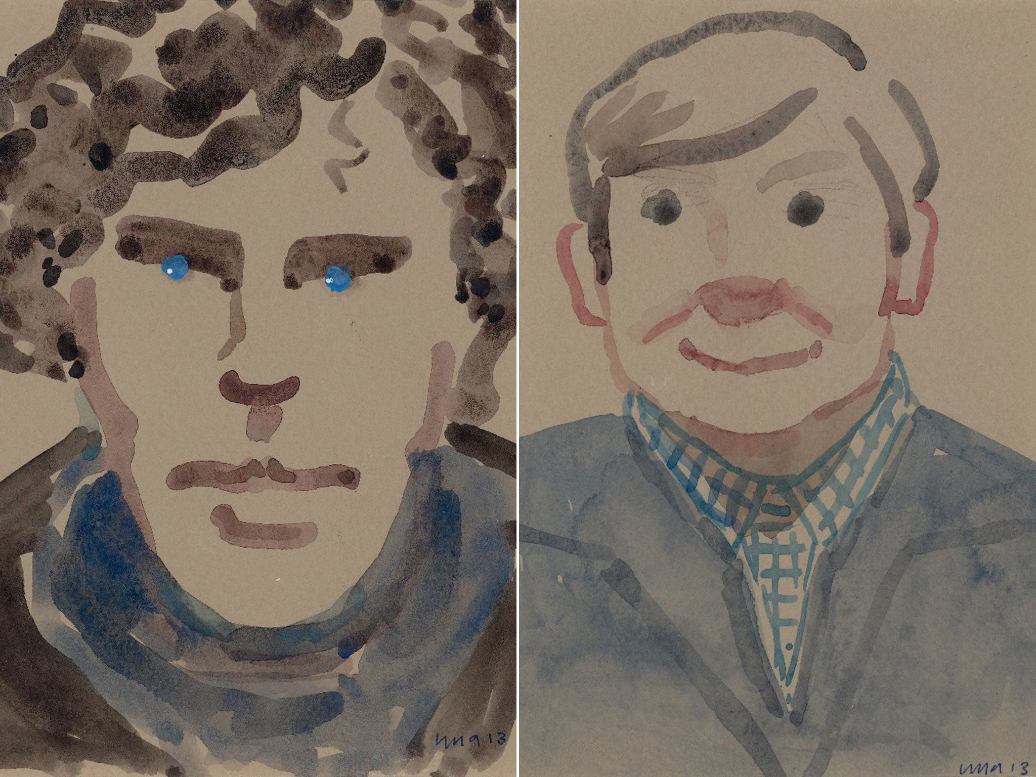 Una Stubbs' paintings of Sherlock co-stars Benedict Cumberbatch and Martin Freeman will be on display at the Summer Exhibition
