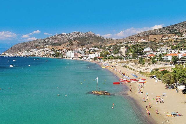 Make a splash: the beach at Tolon in Greece