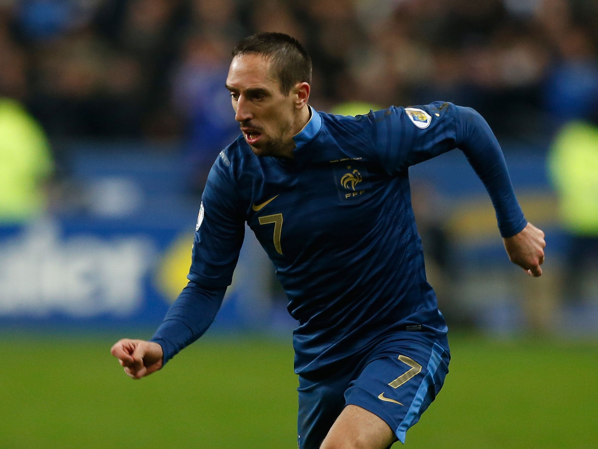 Franck Ribery in action for France