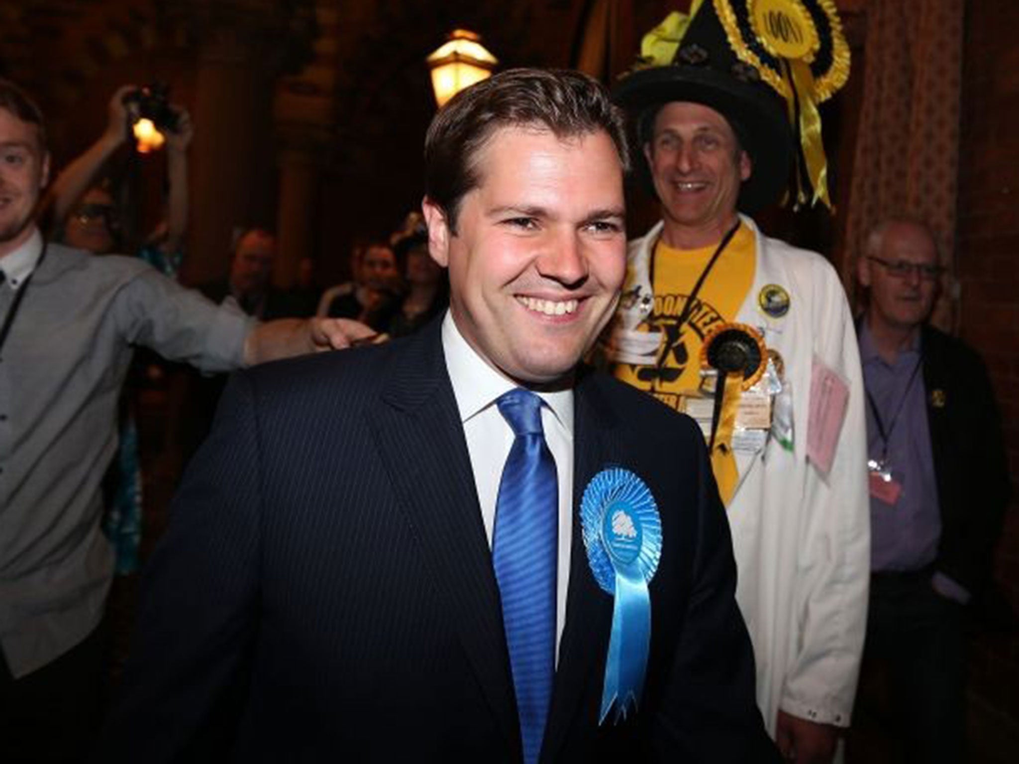 Newly-elected Tory MP Robert Jenrick after winning the Newark by-election