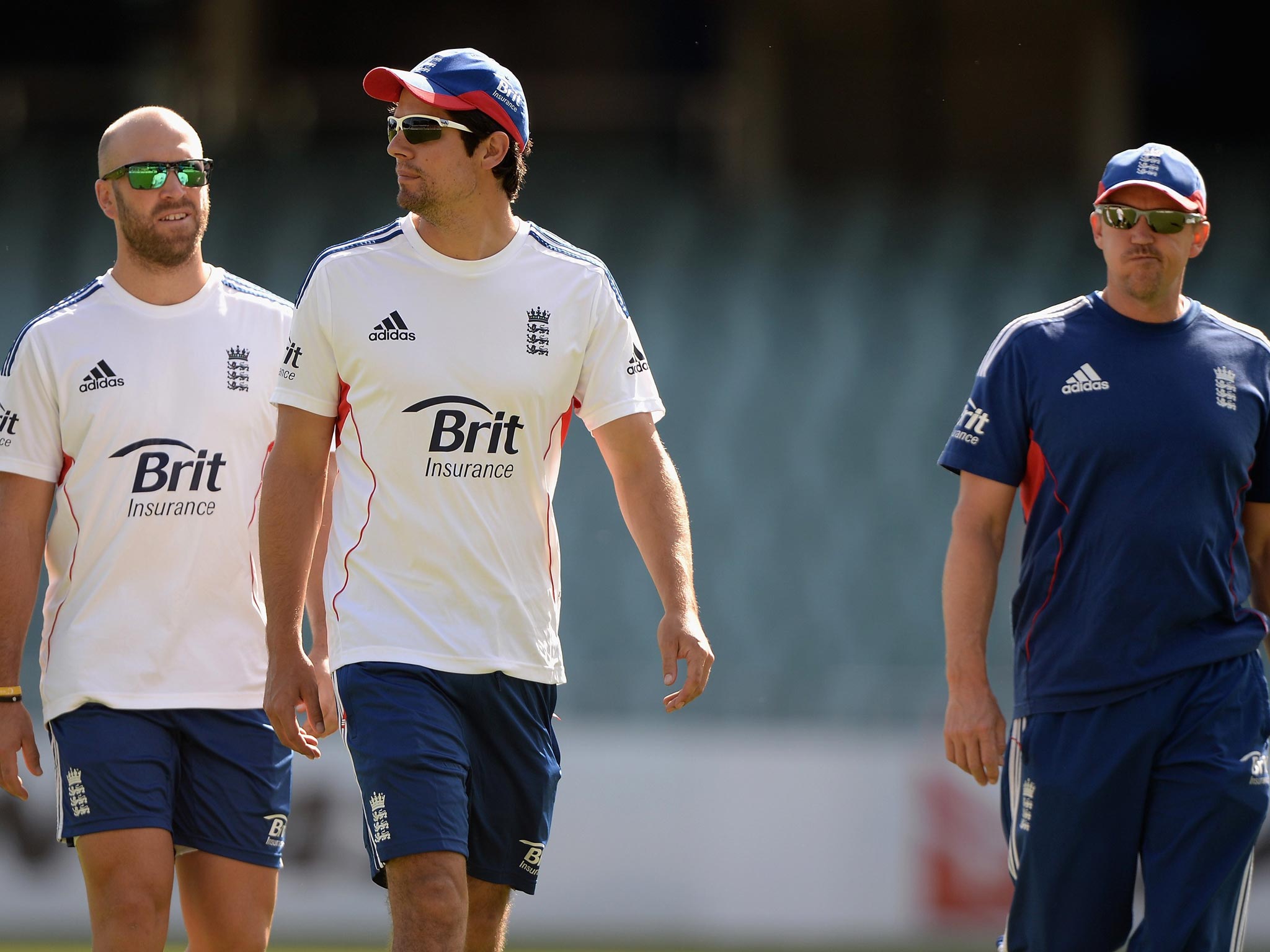 Matt Prior (left) was vice-captain to Alastair Cook in Australia last winter but was dropped during the Ashes series
