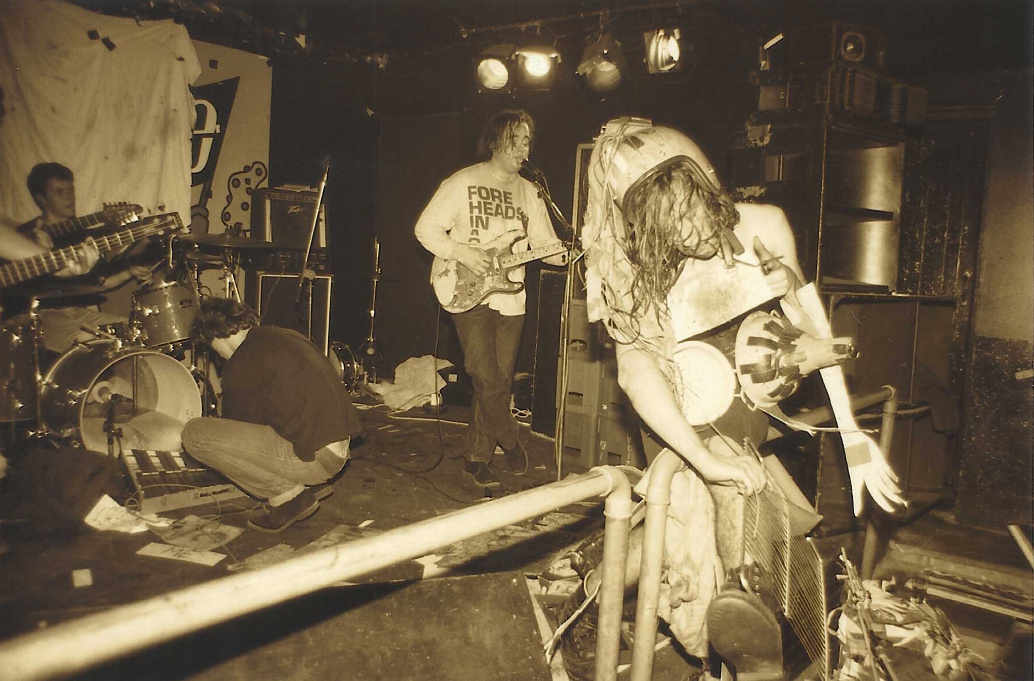 Rhodri (centre) spent the summer of 1991 touring Europe for the first time with his band, the Keatons