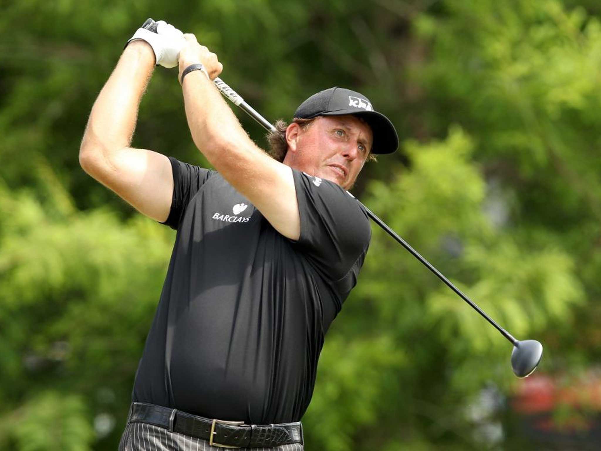 In the swing: Phil Mickelson appears in better form at the St Jude Classic as he builds up for the US Open