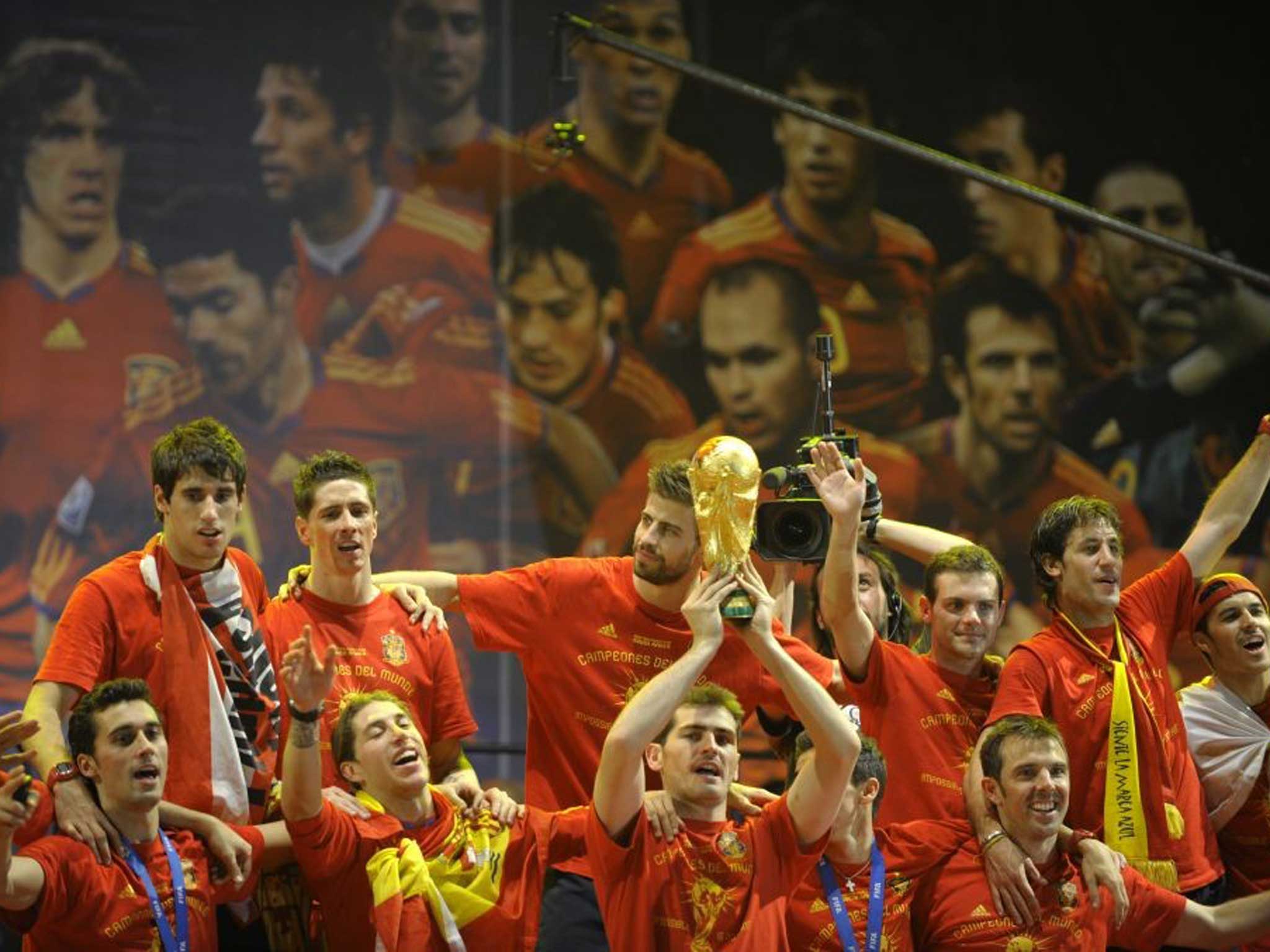 Champions: Iker Casillas holds the trophy in 2010, but do the class of 2014 have the same levels of desire?