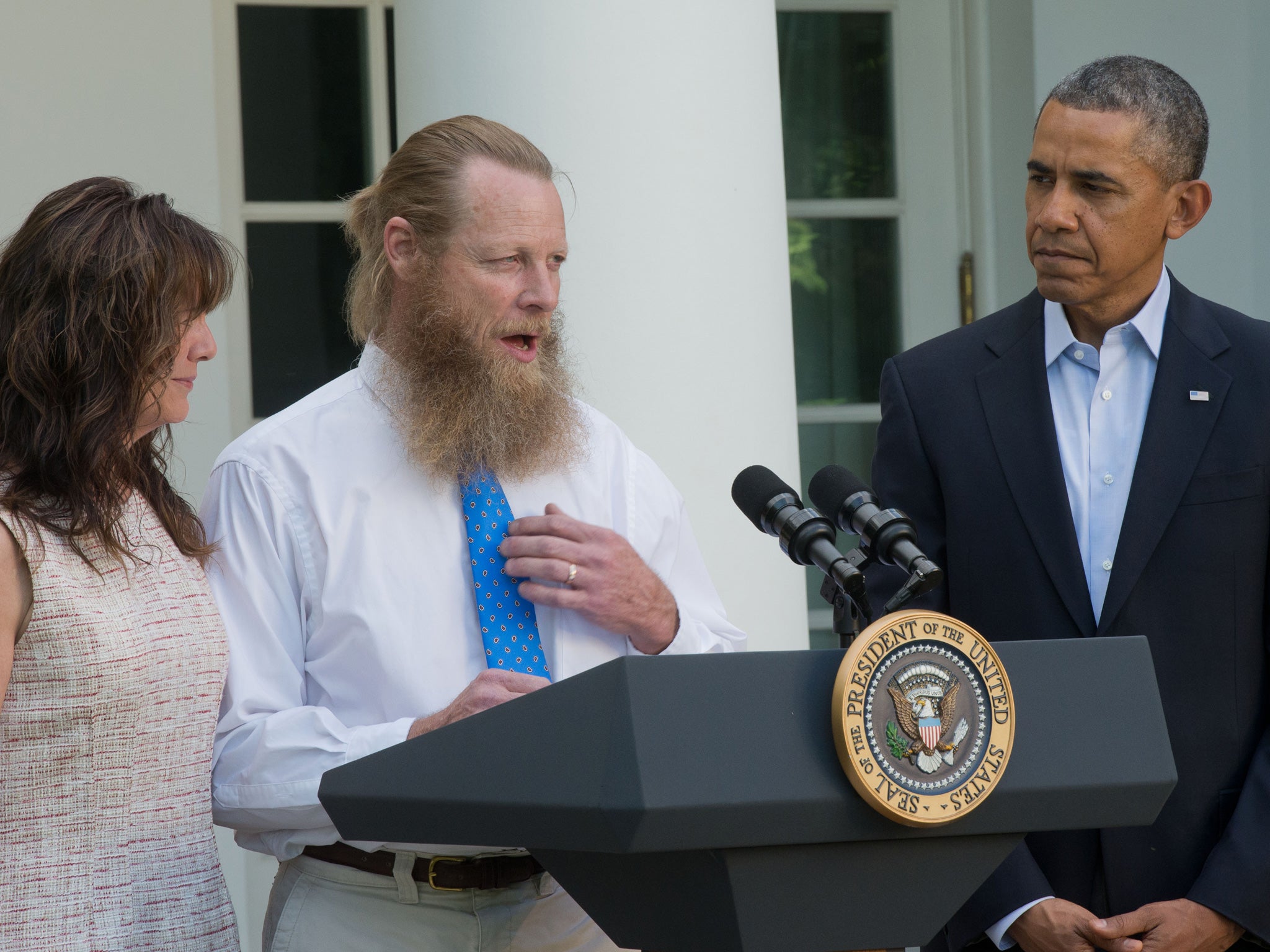 Critics have publicly attacked Robert Bergdahl over what they say is his suspicious beard and his ‘attempt to claim the White House for Islam’.