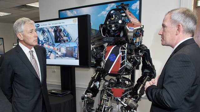 Boston Dynamics describes itself as 'building dynamic robots and software for human simulation'. It has created robots for DARPA, the US' military research company