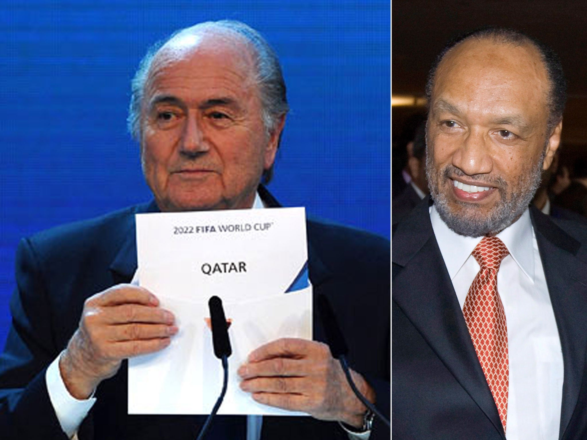 President Joseph S. Blatter, left, and Asian Football Conference (AFC) President Mohamad bin Hammam