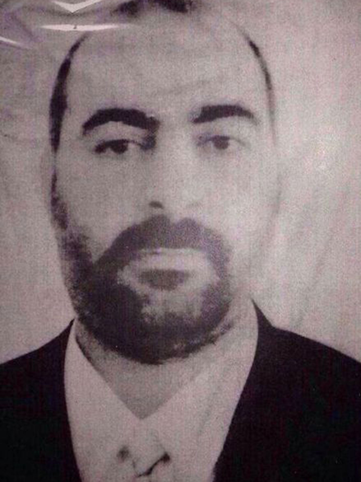An undated picture released by Iraq’s Interior Ministry claiming to show Isis leader Abu Bakr al-Baghdadi