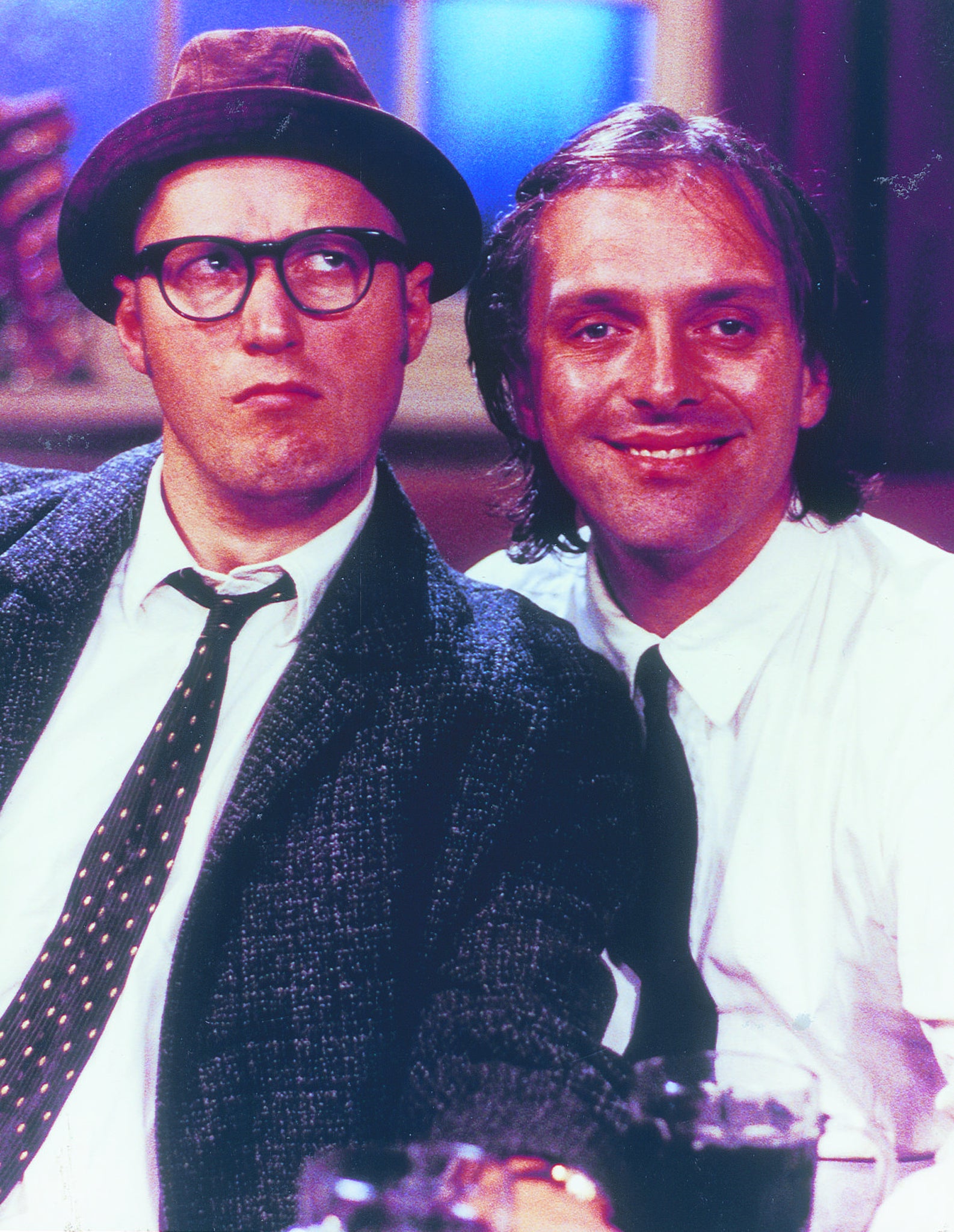 As Richie (seen here with Adrian Edmondson) in TV series 'Bottom'