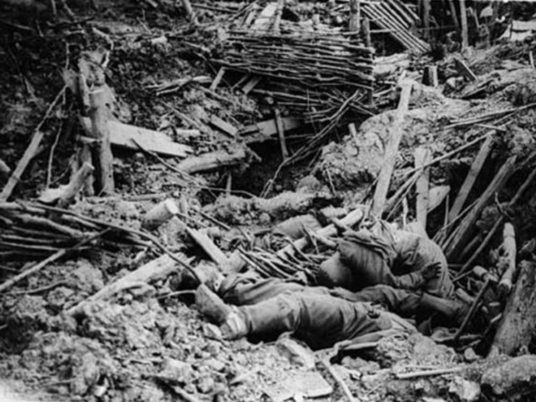 The remains of a German trench