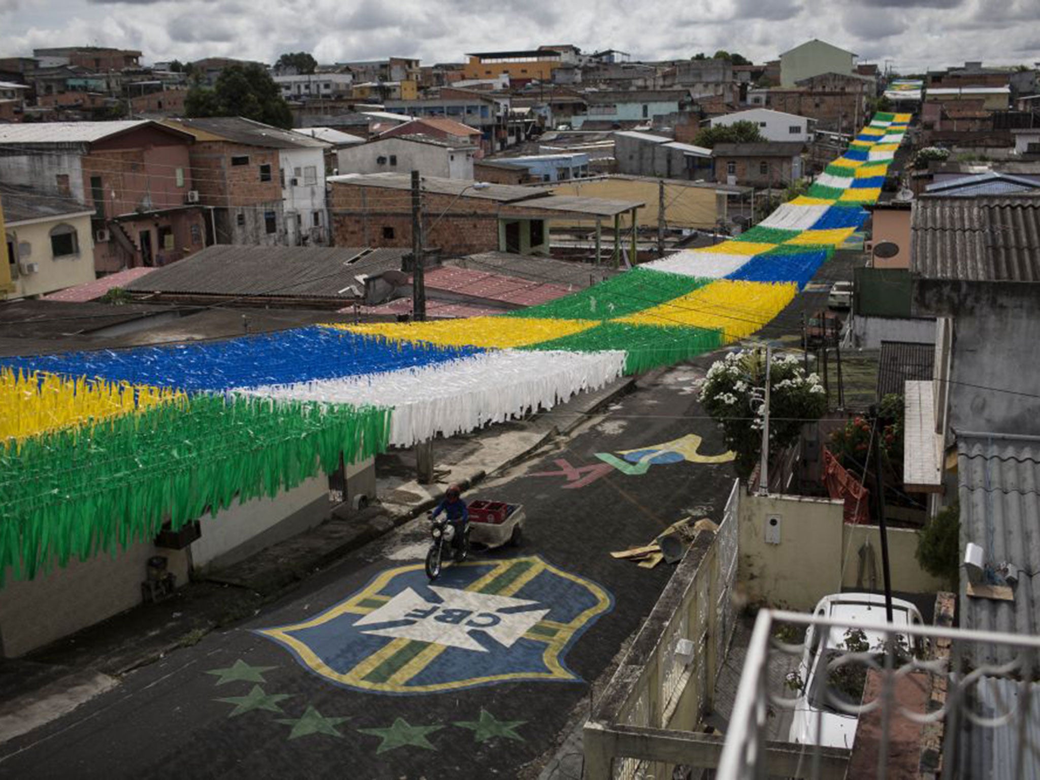 The streets of Manaus have been decorated ahead of the World Cup