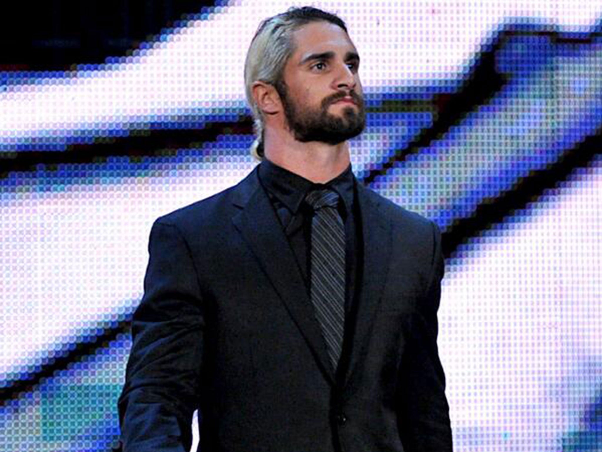 Seth Rollins makes his way to the ring